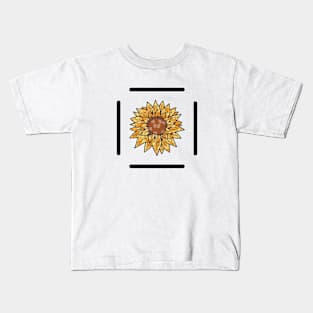 Sunflower Flora Positive Flora Vintage Mosaic Established Kids T-Shirt